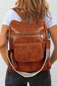 MyVoiceMyFight Accessories Tassel Retro Brown Backpack