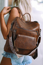 Load image into Gallery viewer, MyVoiceMyFight Accessories Dark Brown / ONE SIZE Tassel Retro Brown Backpack